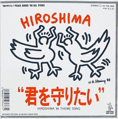 Rare Original Keith Haring Vinyl Record Art (Keith Haring Hiroshima) 