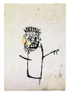 Basquiat in der Robert Miller Gallery New York 1990 (Ankündigung von Basquiat)