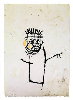 Basquiat at Robert Miller Gallery New York 1990 (Vintage Basquiat announcement))