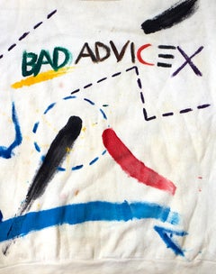 Pull Basquiat peint à la main 1979/1980 (début de Jean-Michel Basquiat)