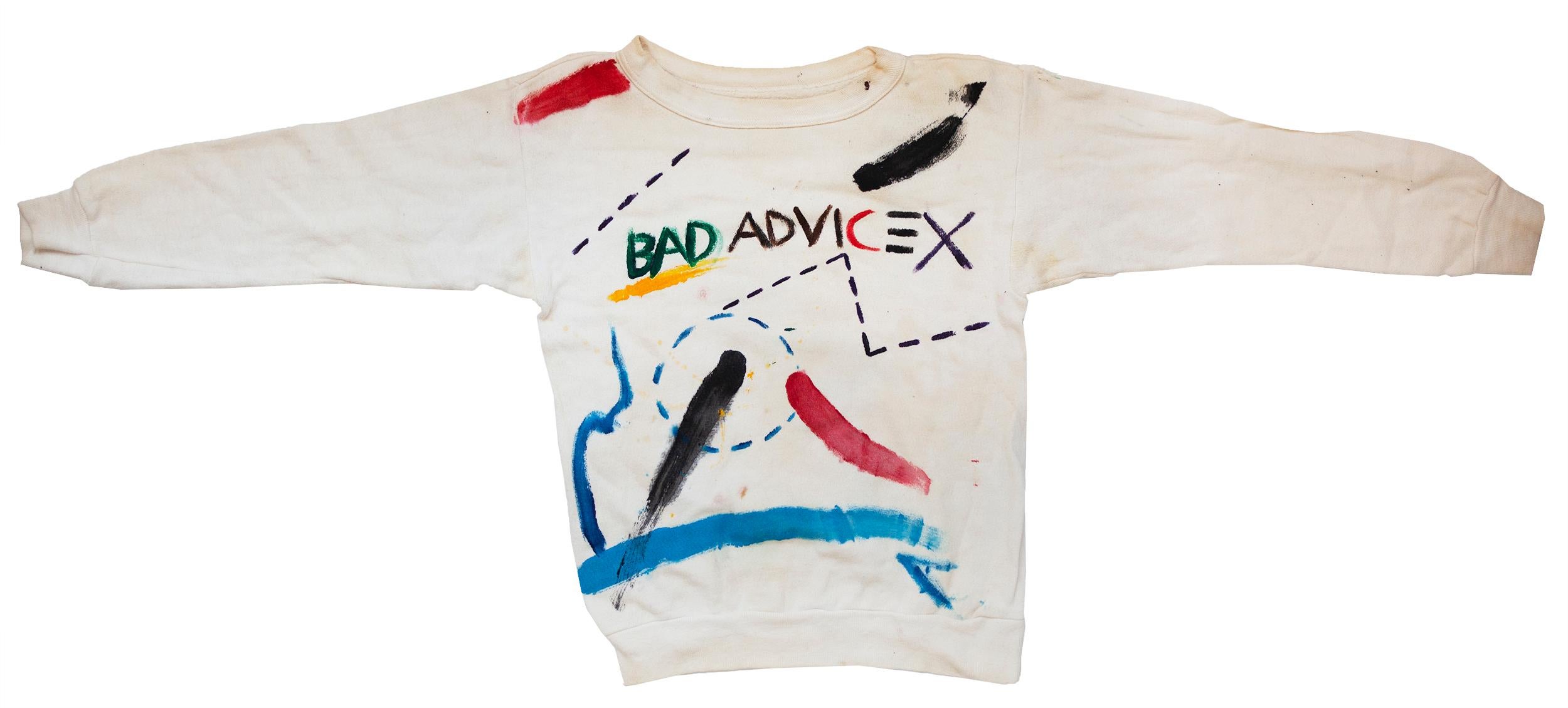 Jean-Michel Basquiat hand-painted sweatshirt 1979/1980  For Sale 5