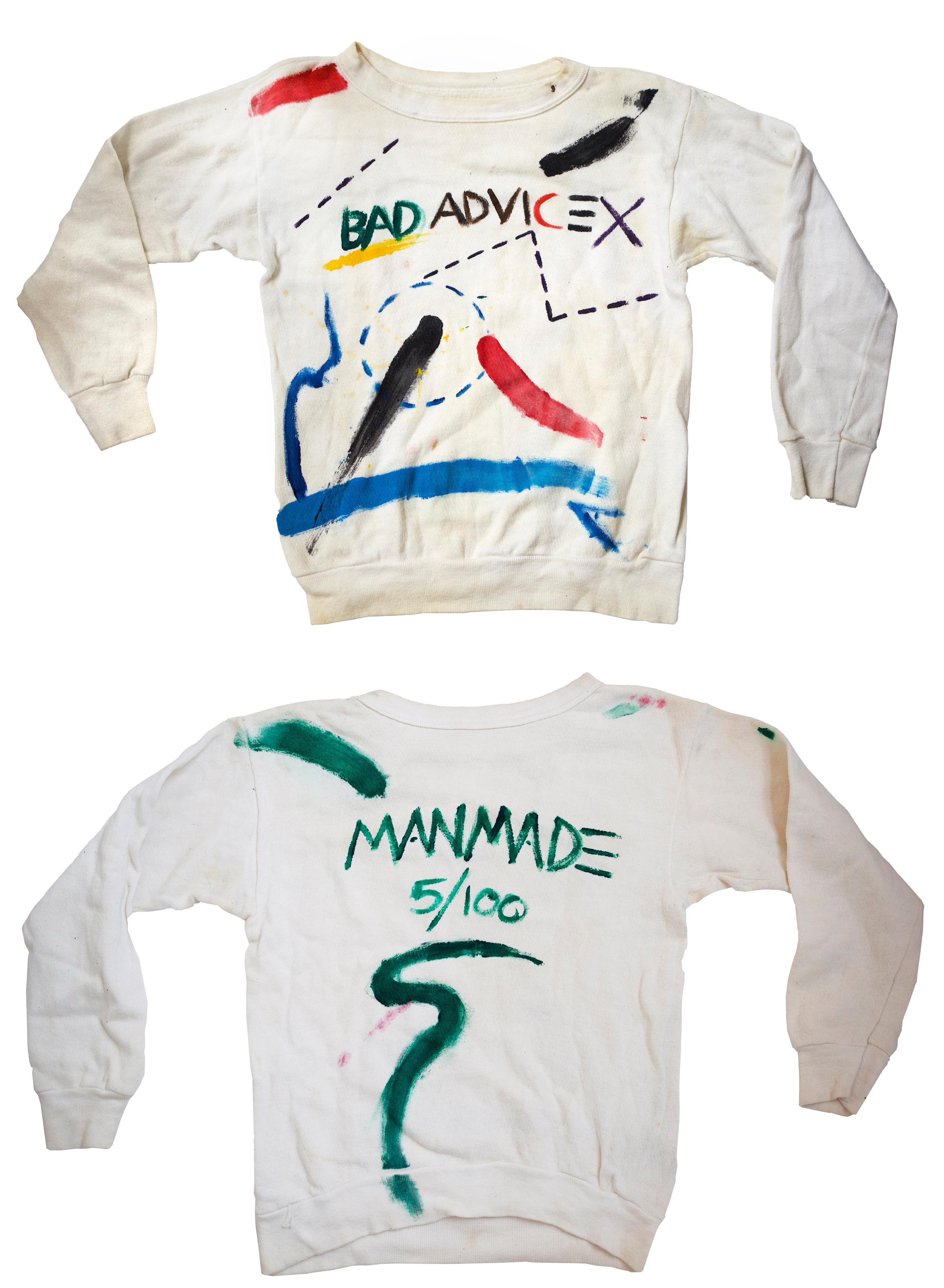 Jean-Michel Basquiat hand-painted sweatshirt 1979/1980  For Sale 6