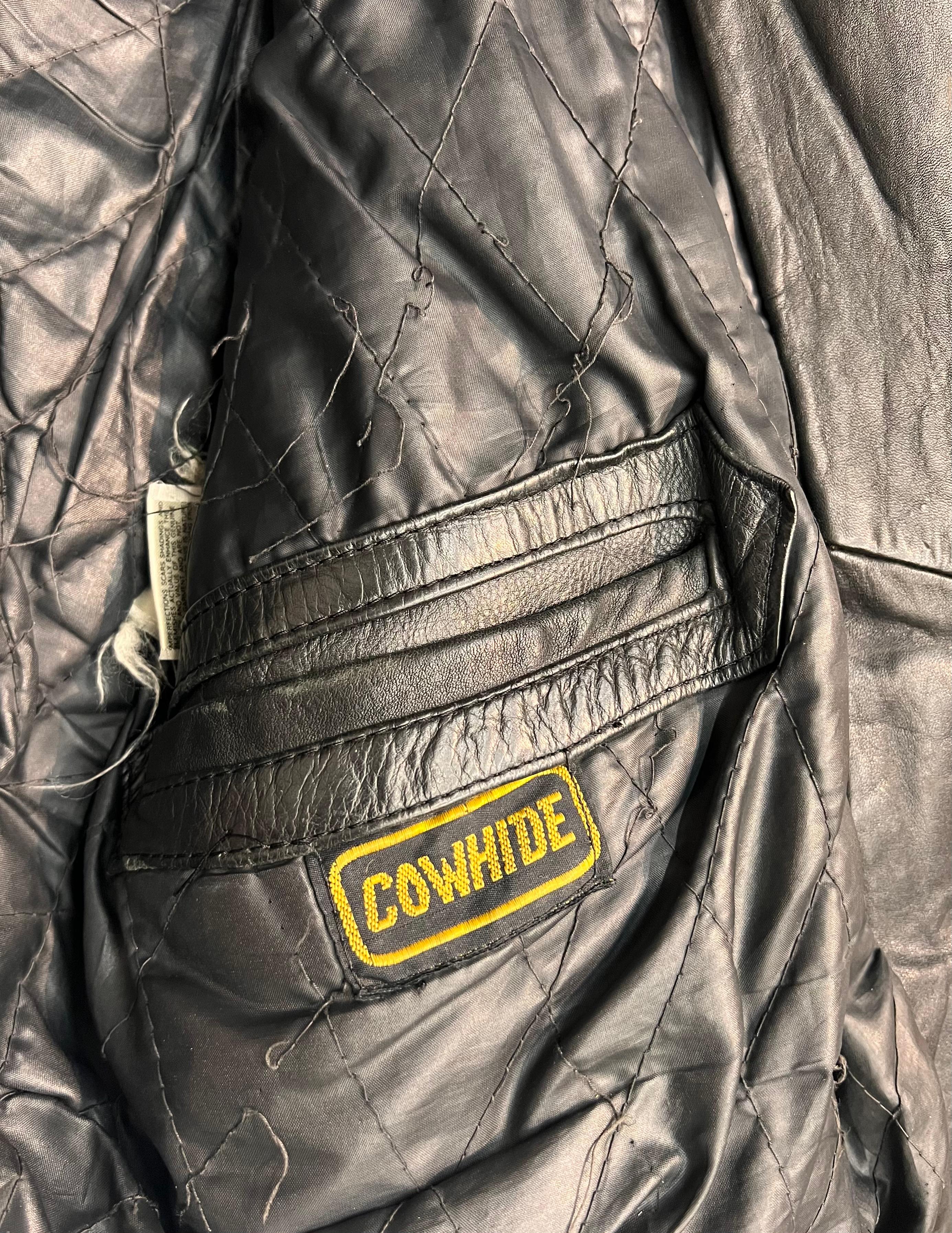 Julian Schnabel Handbemalte Lederjacke 1991 (Julian Schnabel Gemälde) im Angebot 3