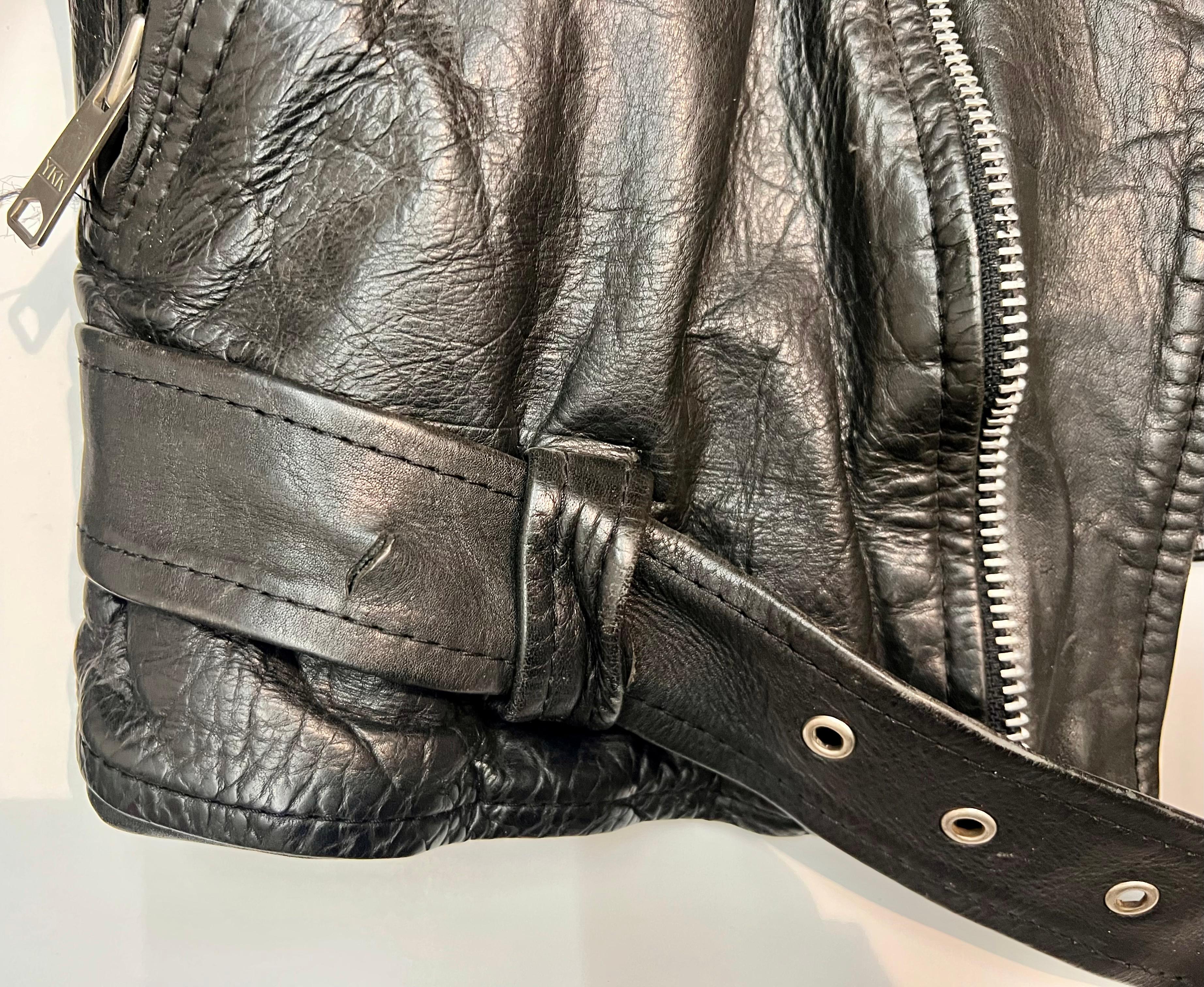 Julian Schnabel Handbemalte Lederjacke 1991 (Julian Schnabel Gemälde) im Angebot 6