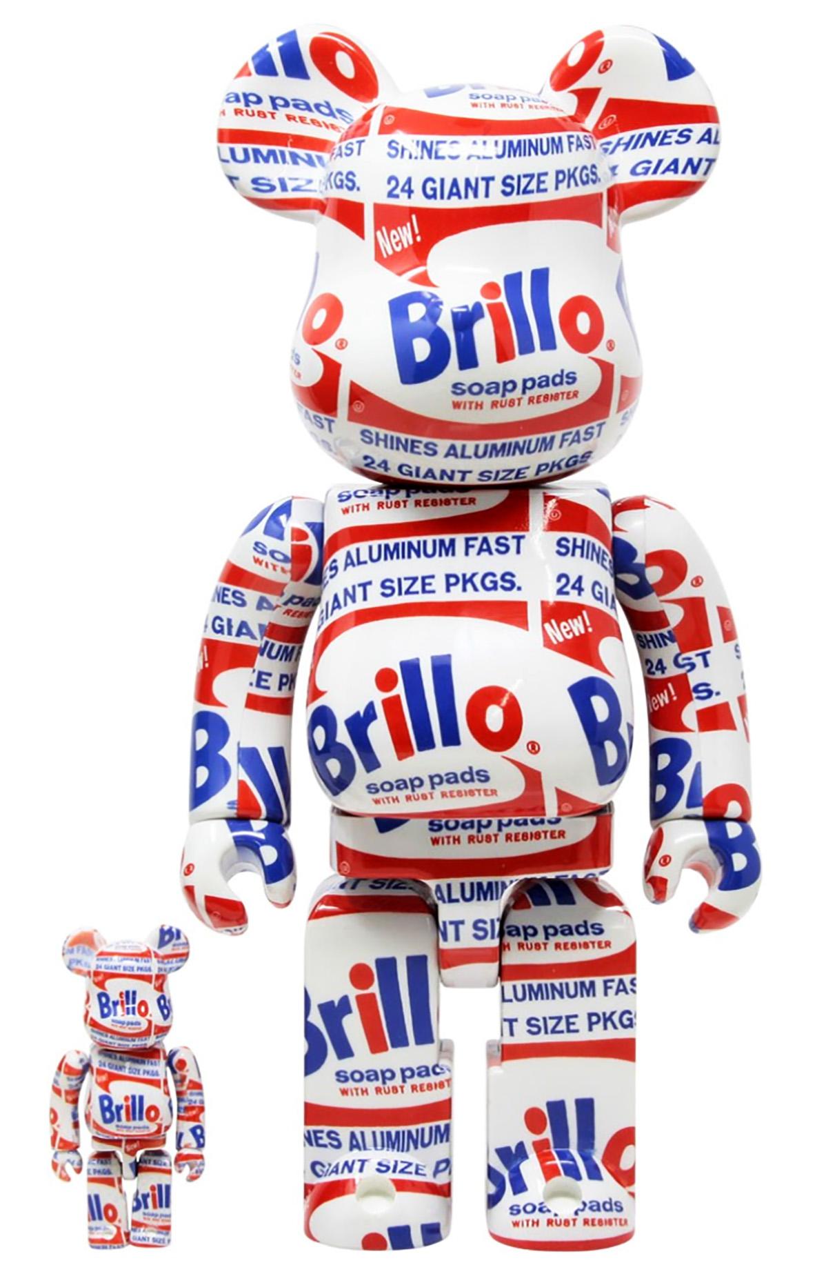 Andy Warhol Brillo Bearbrick 400% y 100% art toys (Warhol Bearbrick) en venta 3