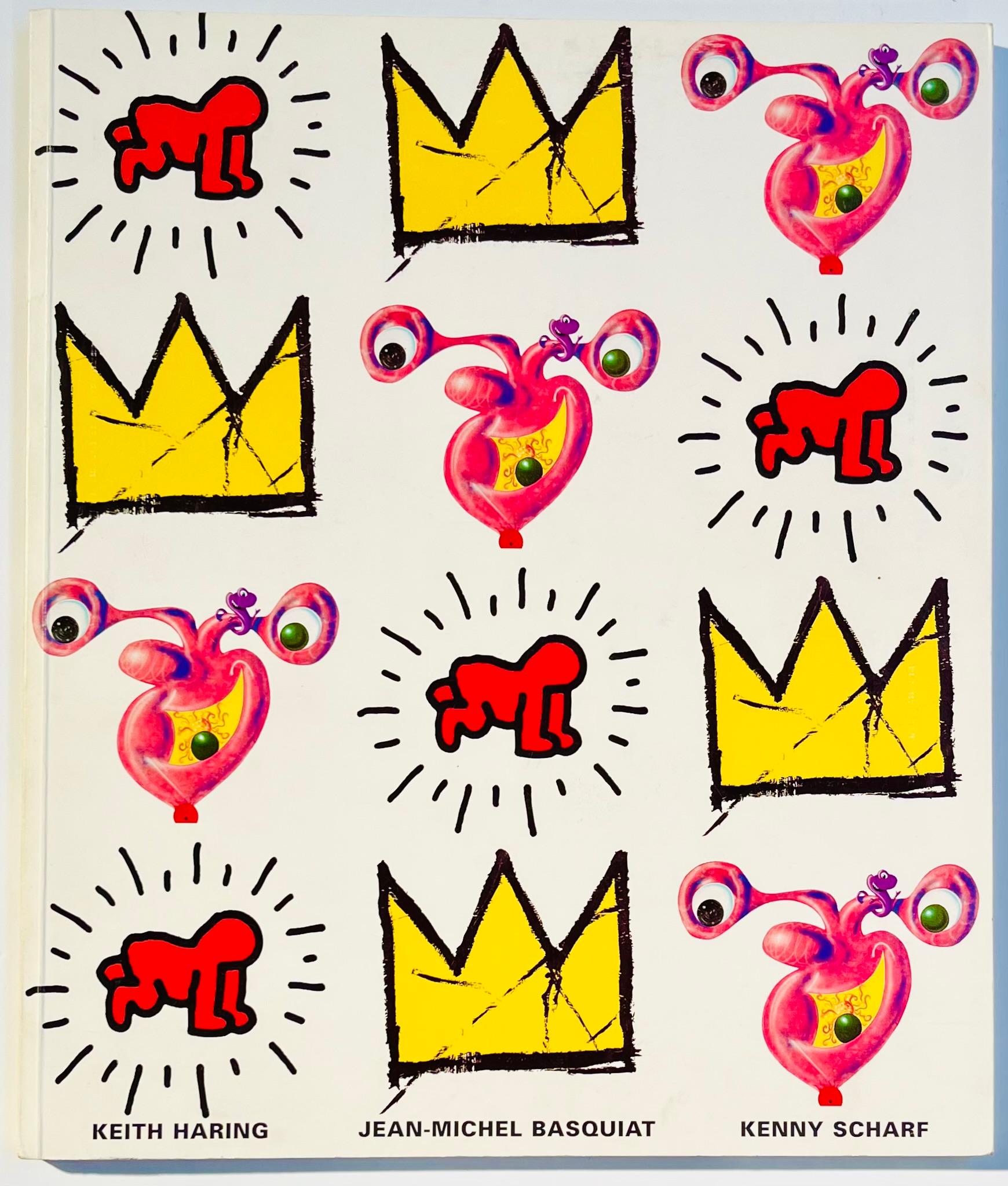 Kenny Scharf drawing 1998 (book drawing):
1990's Jean-Michel Basquiat, Keith Haring, Kenny Scharf exhibition catalogue featuring a signed & inscribed Kenny Scharf drawing. Further background: 

In 1997, parallel to the Keith Haring retrospective at
