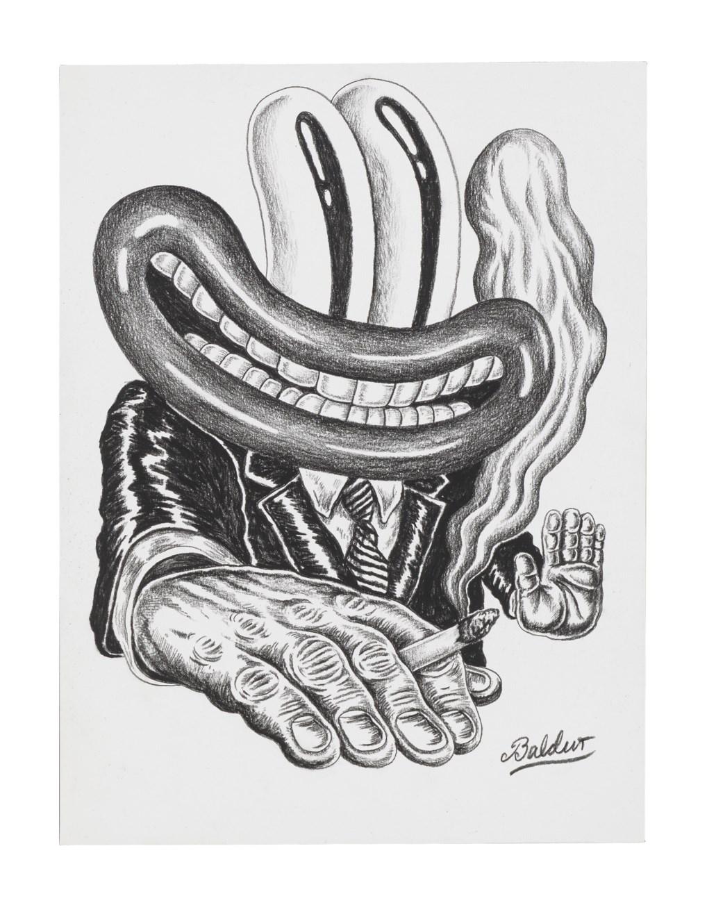 Baldur Helgason drawing 2018: Baldur Helgason Jorgen the Dog Day:

A robust, lively Helgason hand-drawing defined by the artist’s signature style.

Medium: wax crayon on paper. Unique. Executed in 2018.

11.75 x 9 inches (28.7 x 22.9 cm).
Dimensions