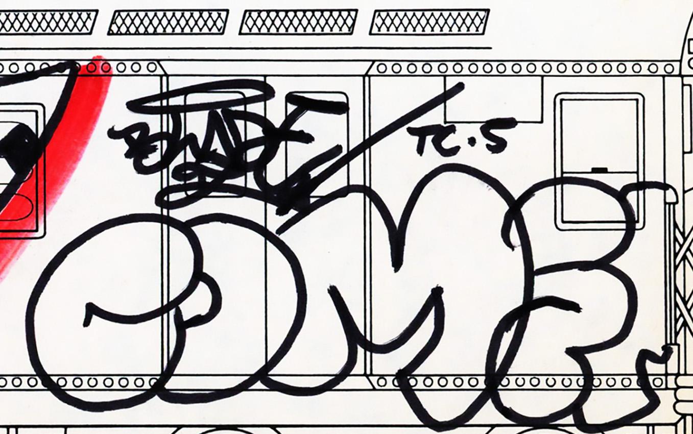 Blade Graffiti-Kunst 1992 (Blade train Zeichnung Blade King of Graffiti) im Angebot 3