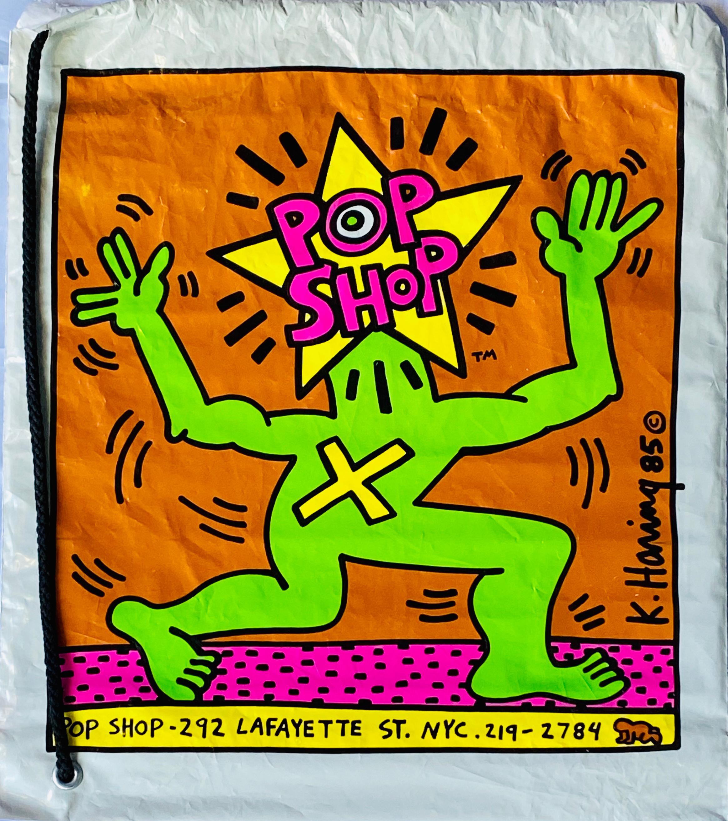Bolso Keith Haring Pop Shop años 80 (Keith Haring pop shop Nueva York) en venta 1