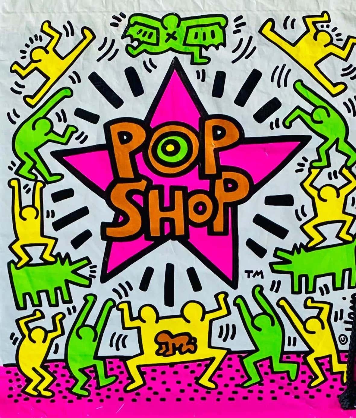 Bolso Keith Haring Pop Shop años 80 (Keith Haring pop shop Nueva York) en venta 4