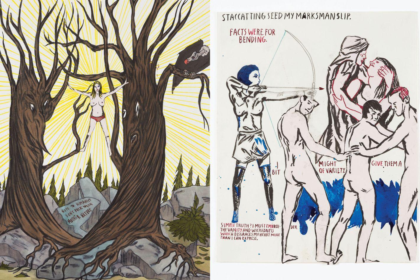 Raymond Pettibon Marcel Dzama Livre d'artiste 2016 (Raymond Pettibon zine) en vente 2