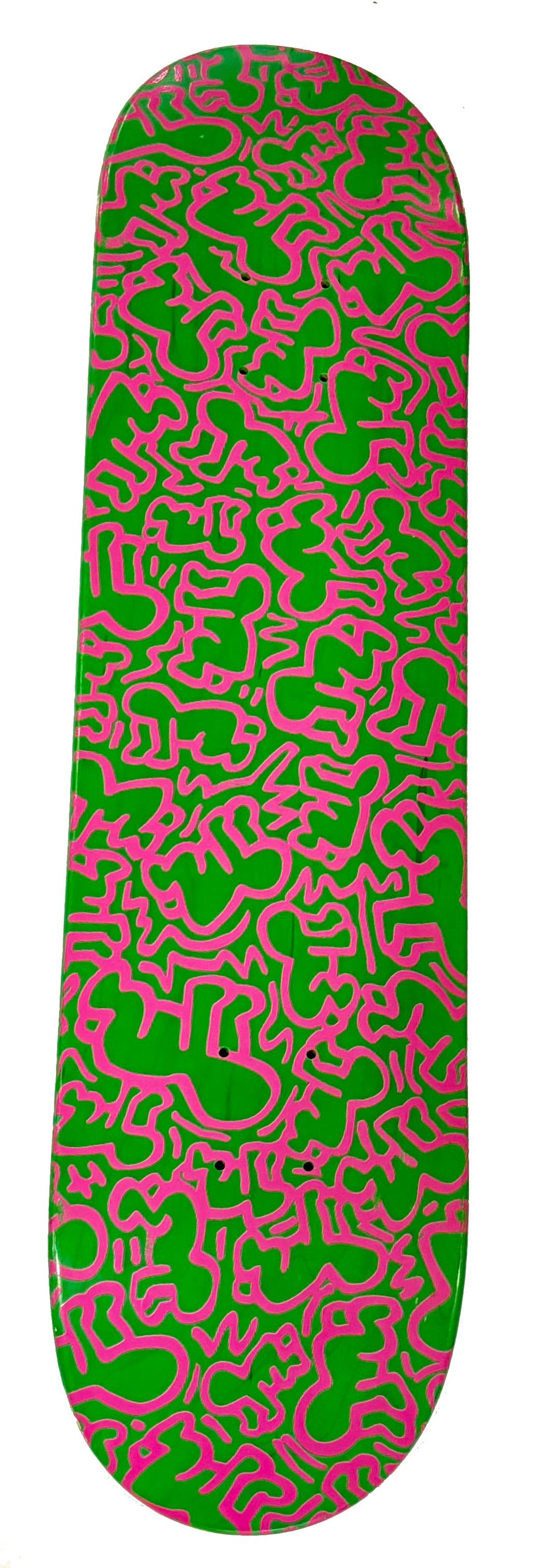 Keith Haring crawling baby Skateboard Deck (Keith Haring skate deck) For Sale 1
