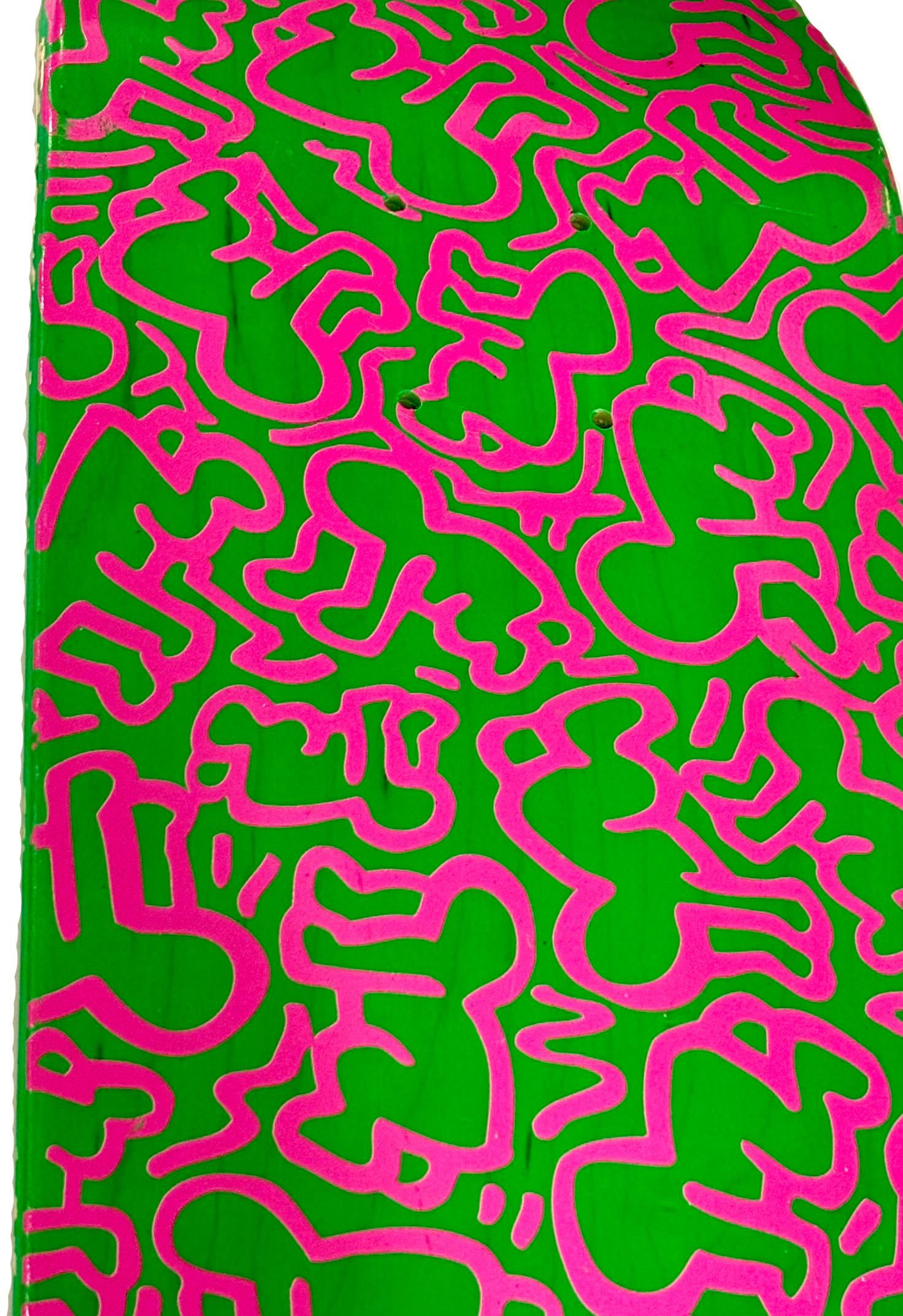 Keith Haring crawling baby Skateboard Deck (Keith Haring skate deck) For Sale 4