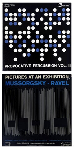 Conjunto de 2 obras de arte discográfico de Josef Albers (arte discográfico de Albers)