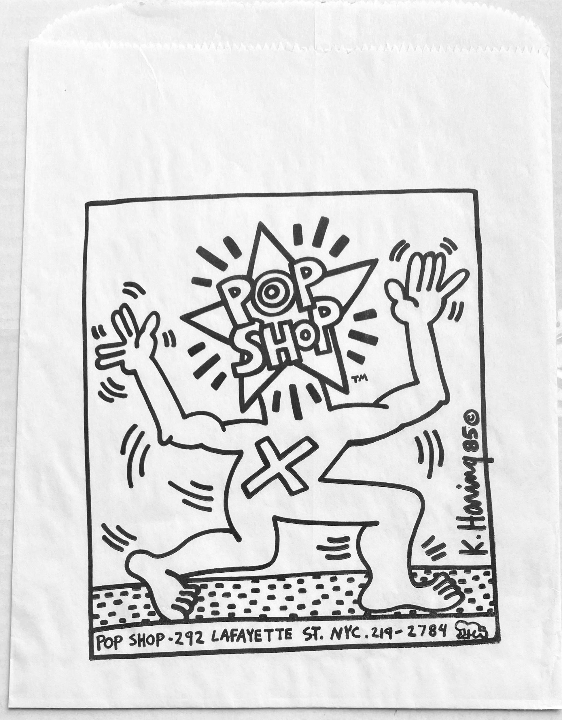 1980s Keith Haring Pop Shop bag (vintage Keith Haring Pop Shop) 1