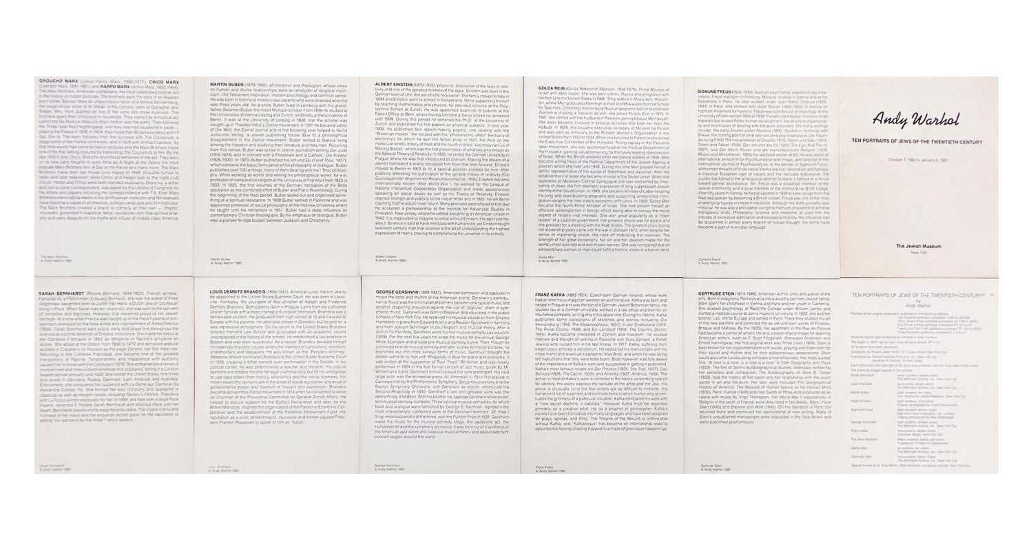 Ritratti di ebrei del XX secolo di Andy Warhol  (annunci) 8