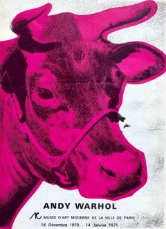 Used Andy Warhol Musee d’Art Moderne catalog (Warhol Cow)