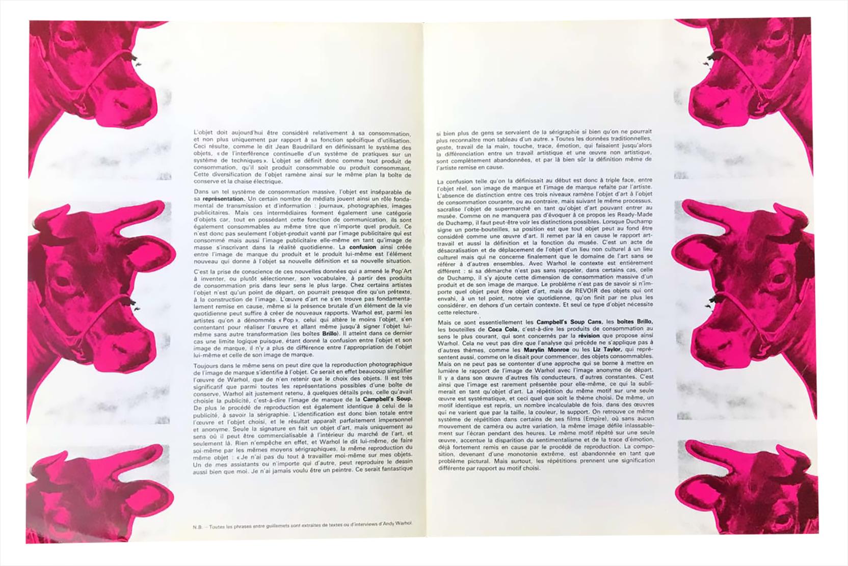 Catalogue du Musée d'Art Moderne Andy Warhol (Vache Warhol) en vente 4