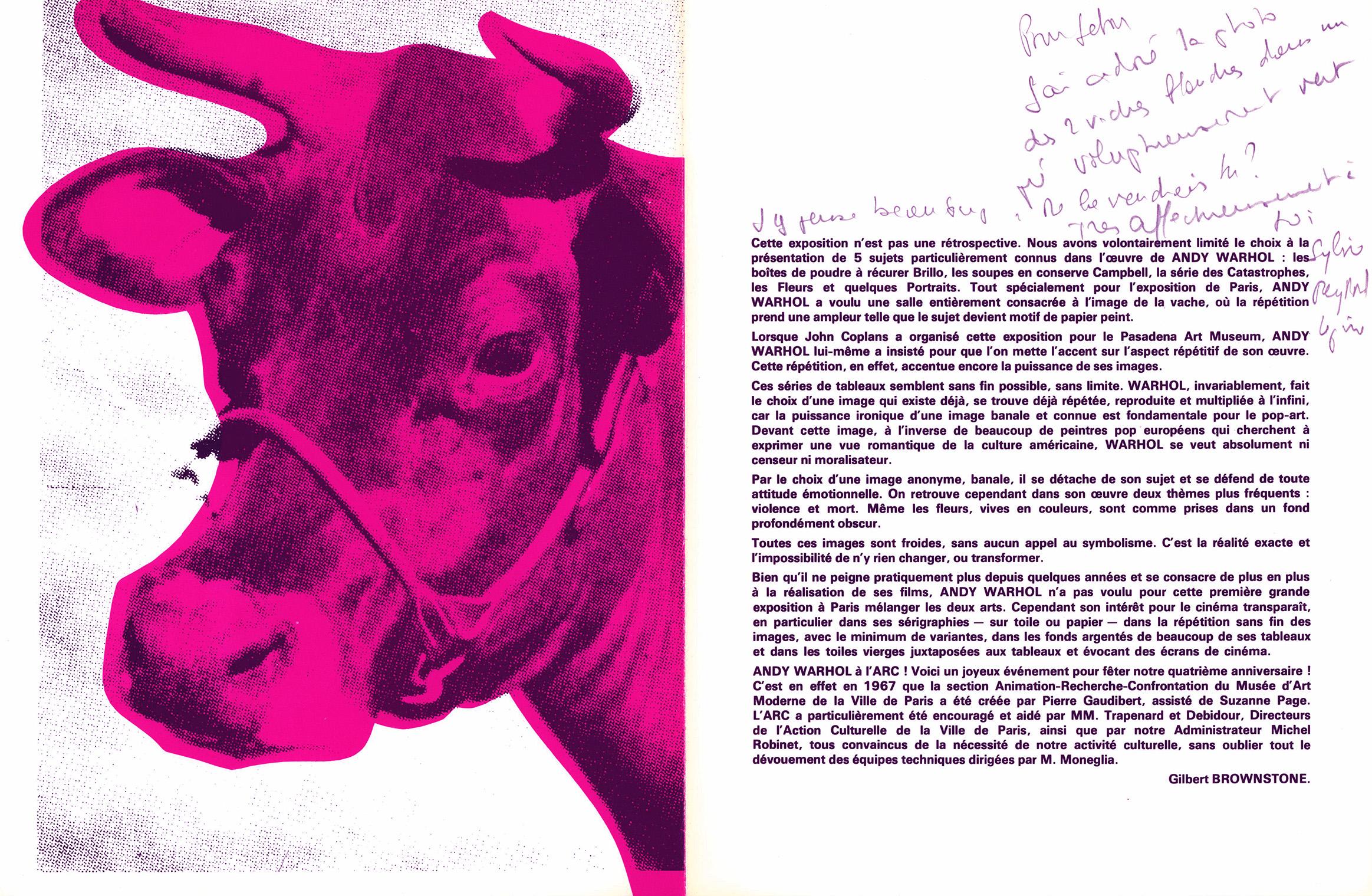Catalogue du Musée d'Art Moderne Andy Warhol (Vache Warhol) en vente 3