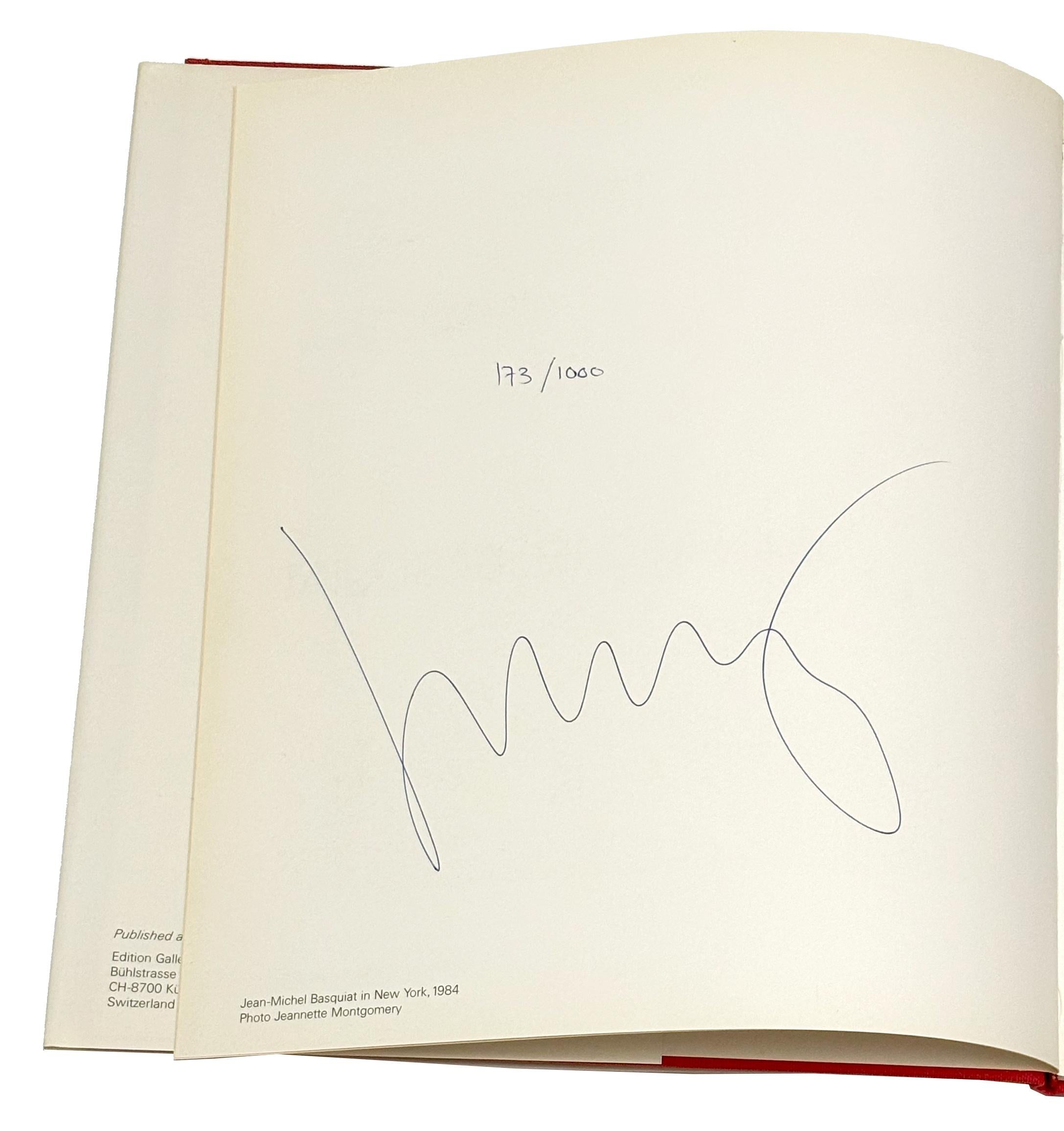 Catálogo de pinturas Bischofberger firmadas por Jean-Michel Basquiat 1985:
Este catálogo de Basquiat de los años 80, de edición limitada, brillantemente realizado y firmado a mano, se publicó con motivo de la anunciada exposición de Basquiat en la