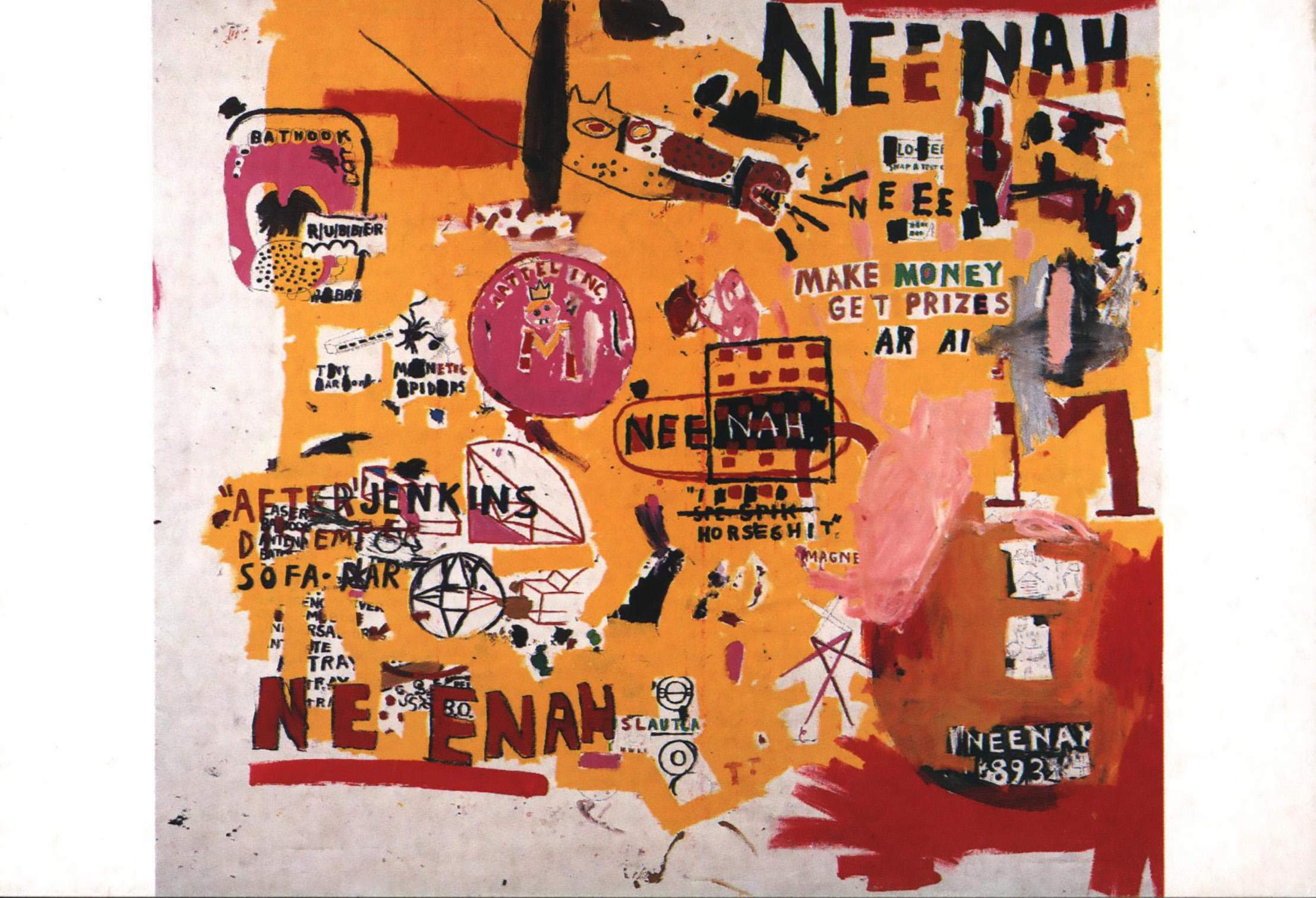 Basquiat Yvon Lambert Galerie 1988 (Ankündigung) – Print von Jean-Michel Basquiat