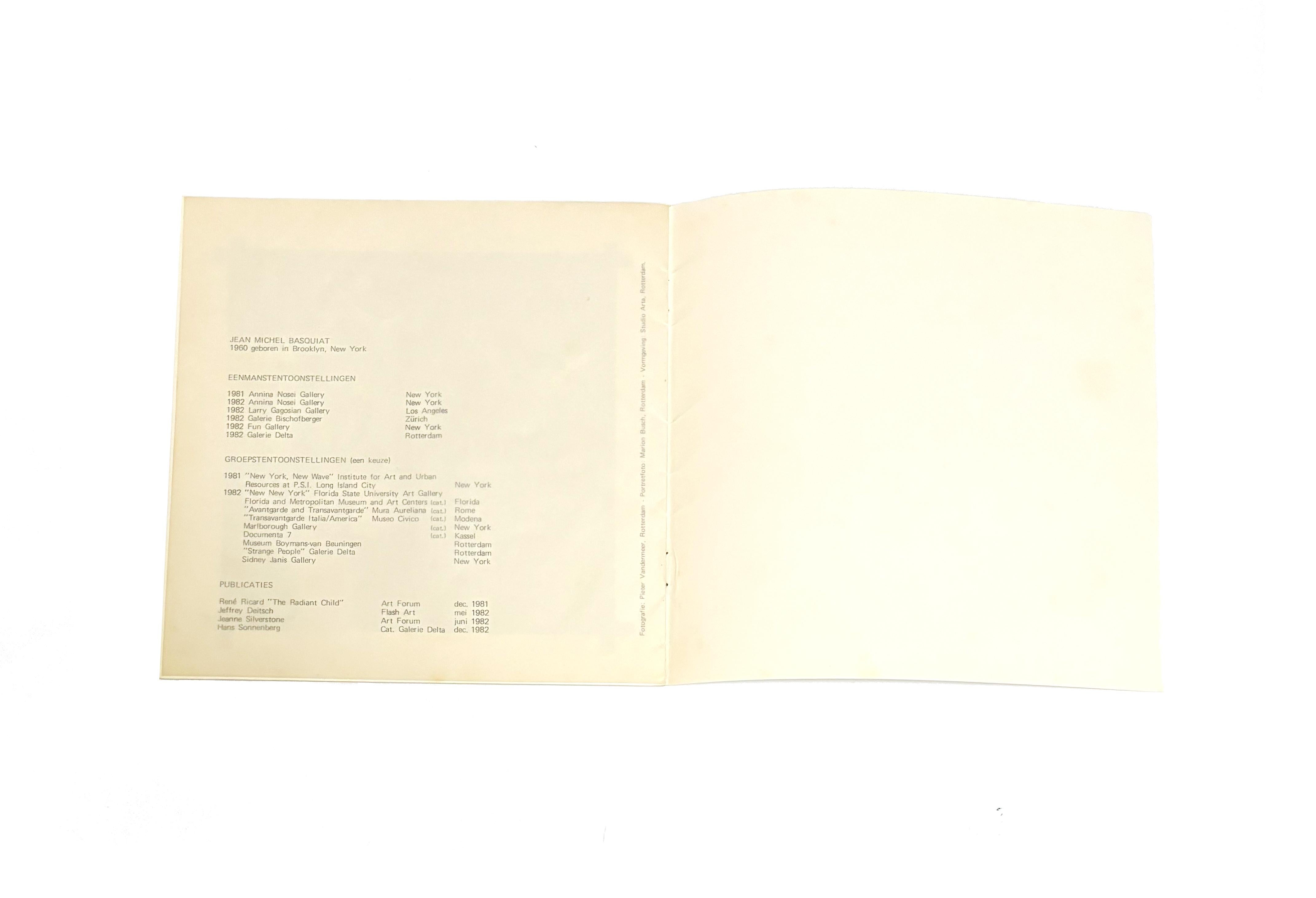 Basquiat Galerie Delta Rotterdam 1982 (Ausstellungskatalog) im Angebot 5