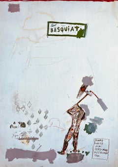 Basquiat Galerie Hans Mayer 1988 (annuncio della mostra di Basquiat degli anni '80)