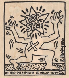 Original 1980s Keith Haring Pop Shop bag (Haring 1980s Pop Shop)