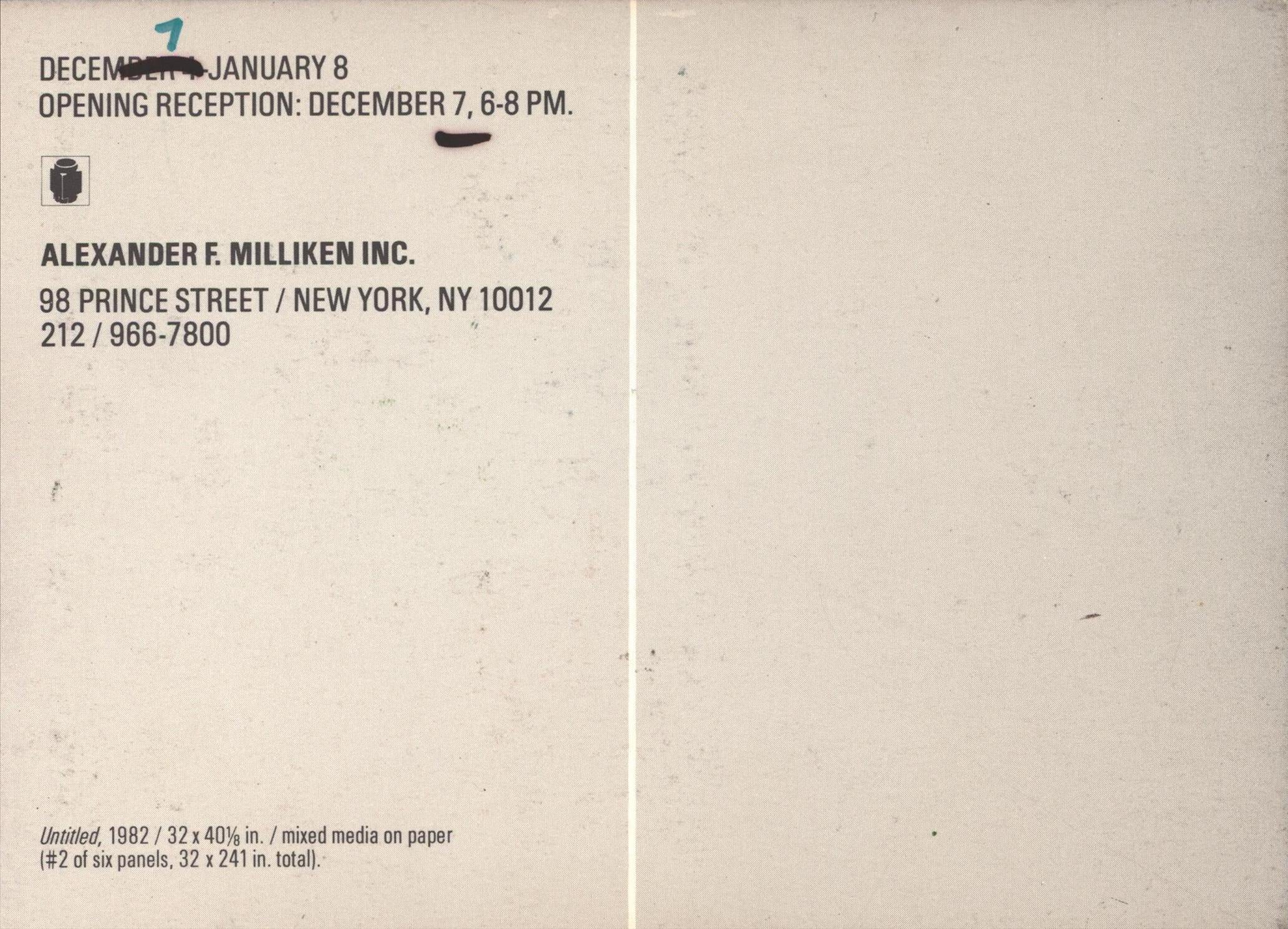 David Wojnarowicz First Solo Show 1982 (announcement) 2