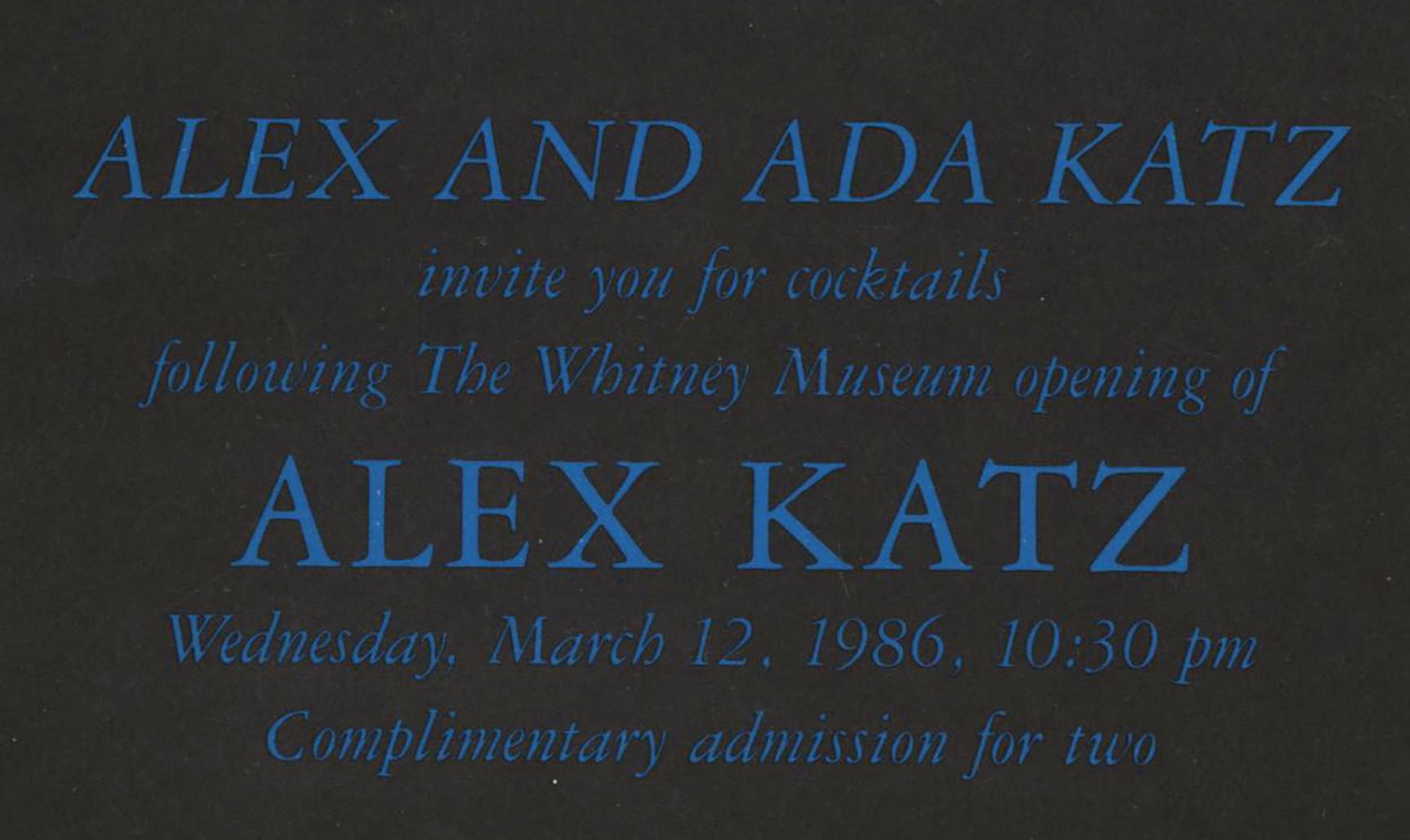 Opening Area After Party 1986 (annonce de boîte de nuit) Alex Katz Whitney en vente 1