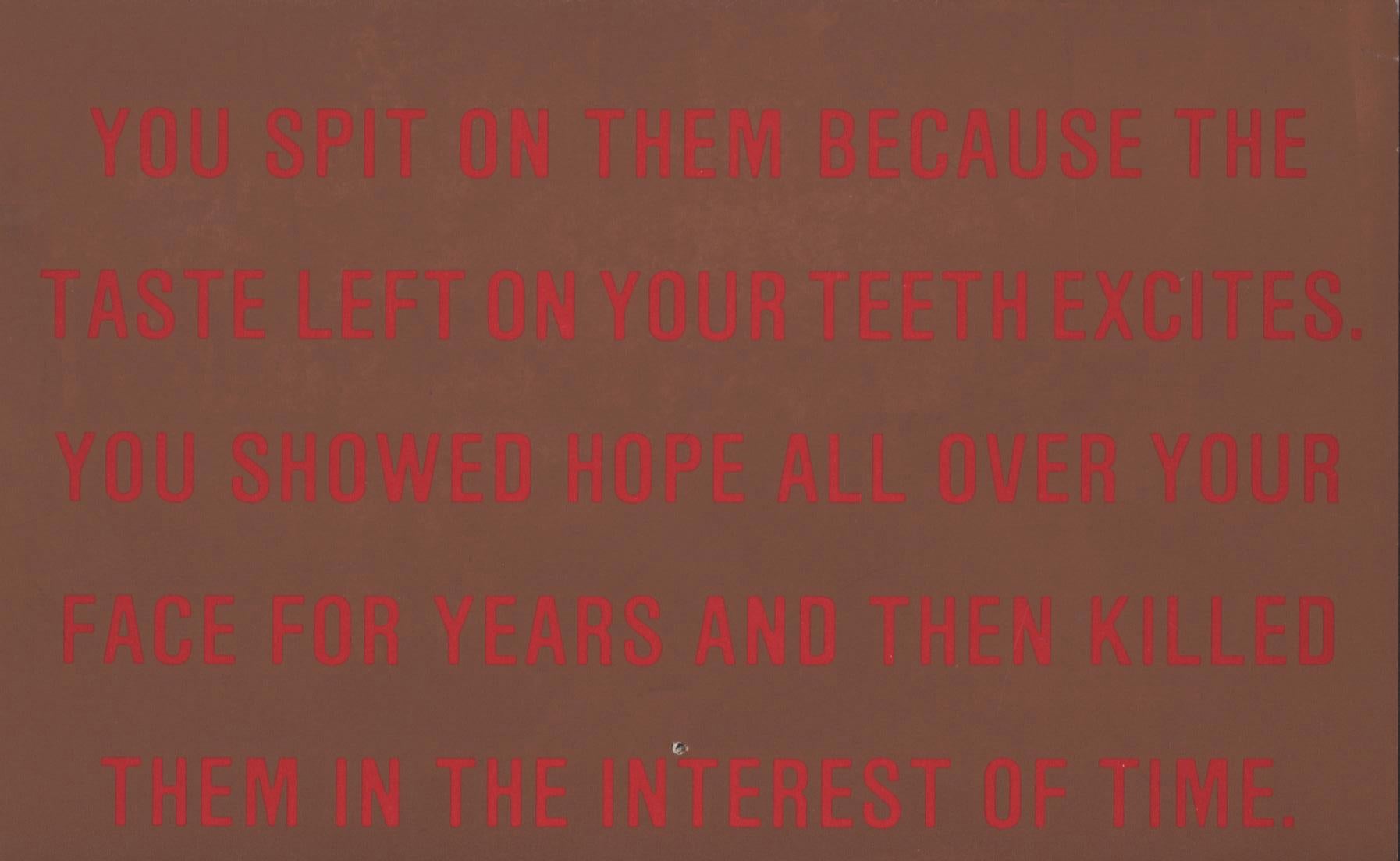 Jenny Holzer Barbara Gladstone gallery 1986 (annuncio) in vendita 3