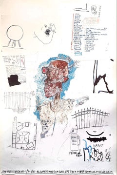 Jean-Michel Basquiat Gagosian Gallery Los Angeles 1986 (affiche d'exposition)