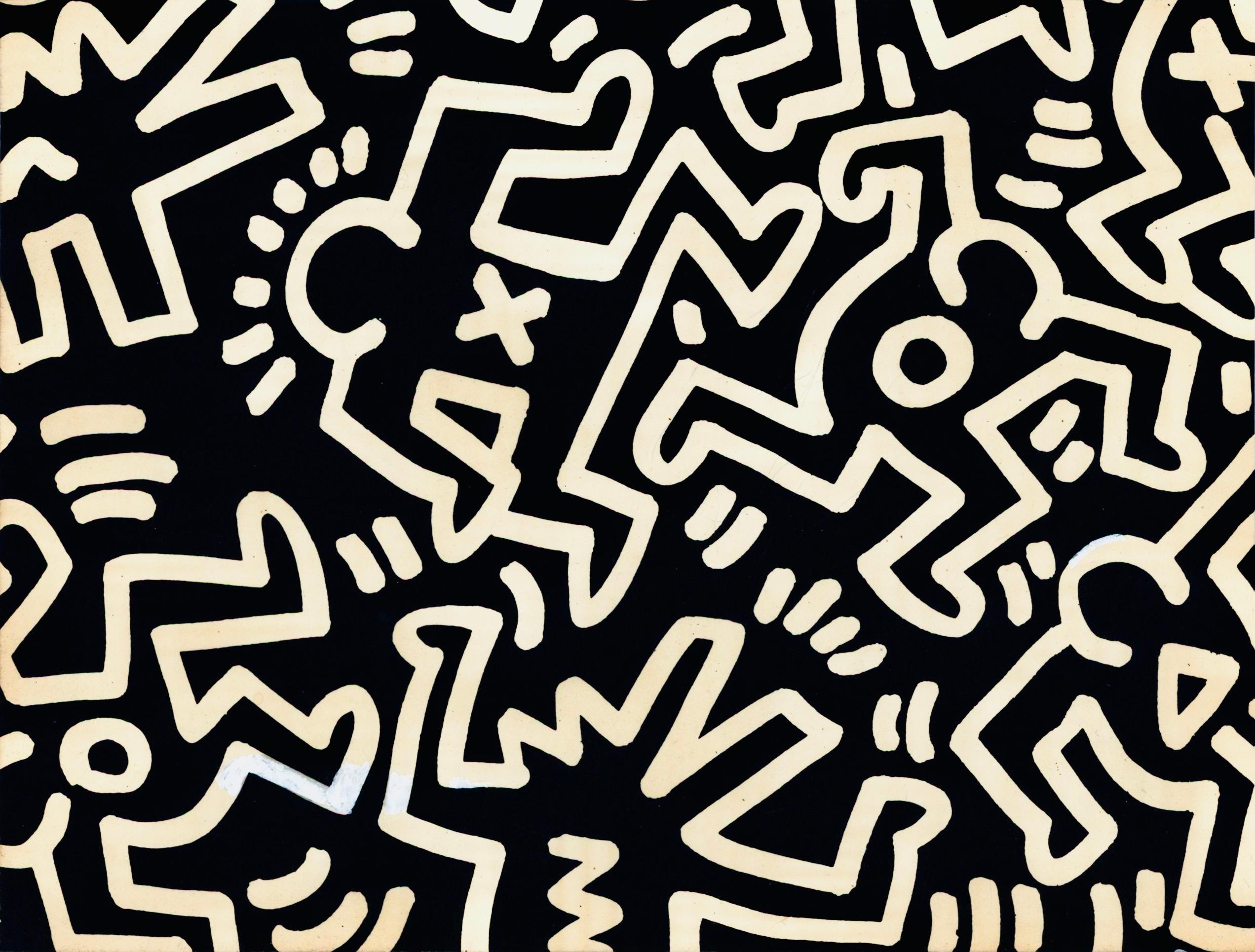 Keith Haring Crawling Baby Drawing c.1983 For Sale 2