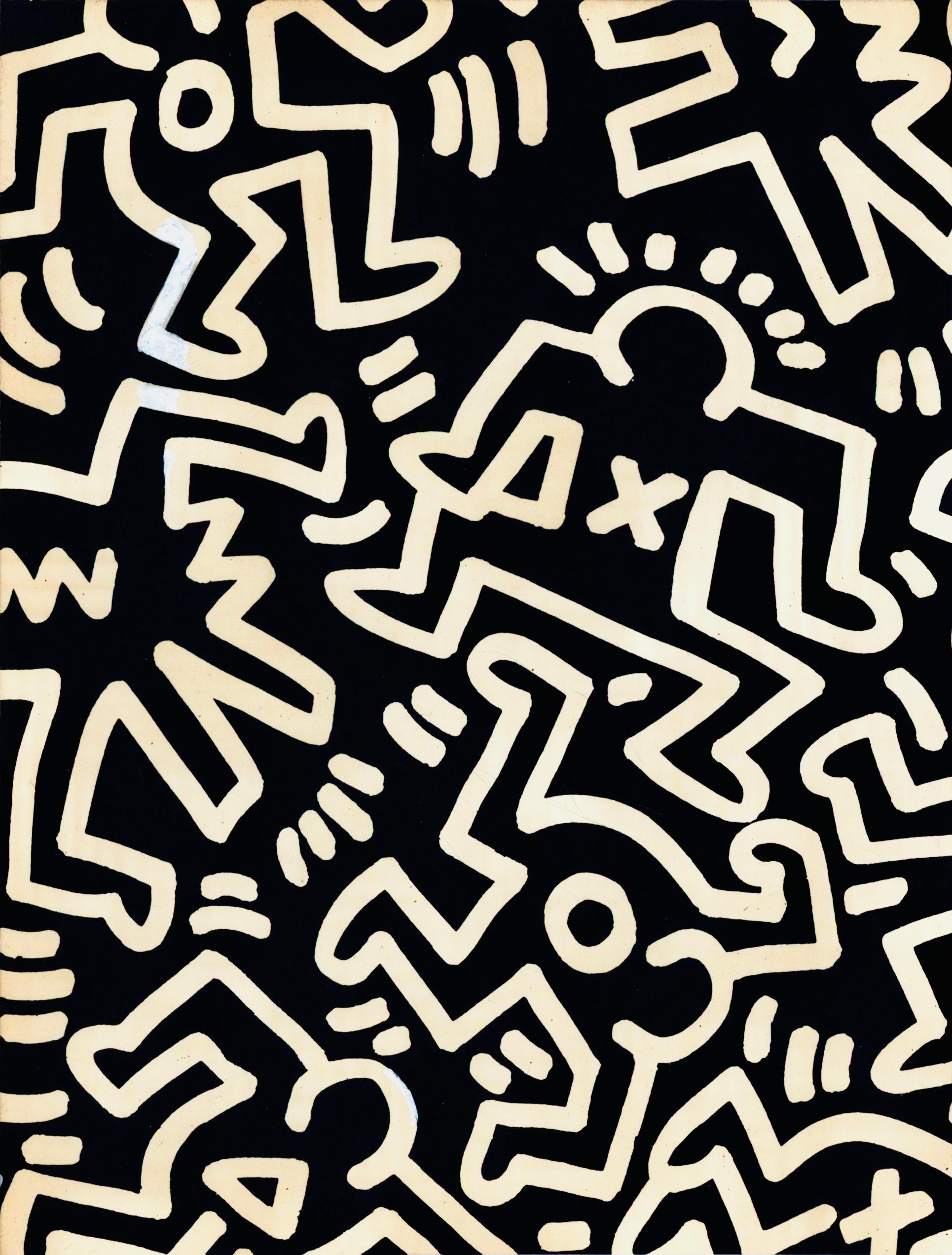 Keith Haring Crawling Baby Drawing c.1983 For Sale 4