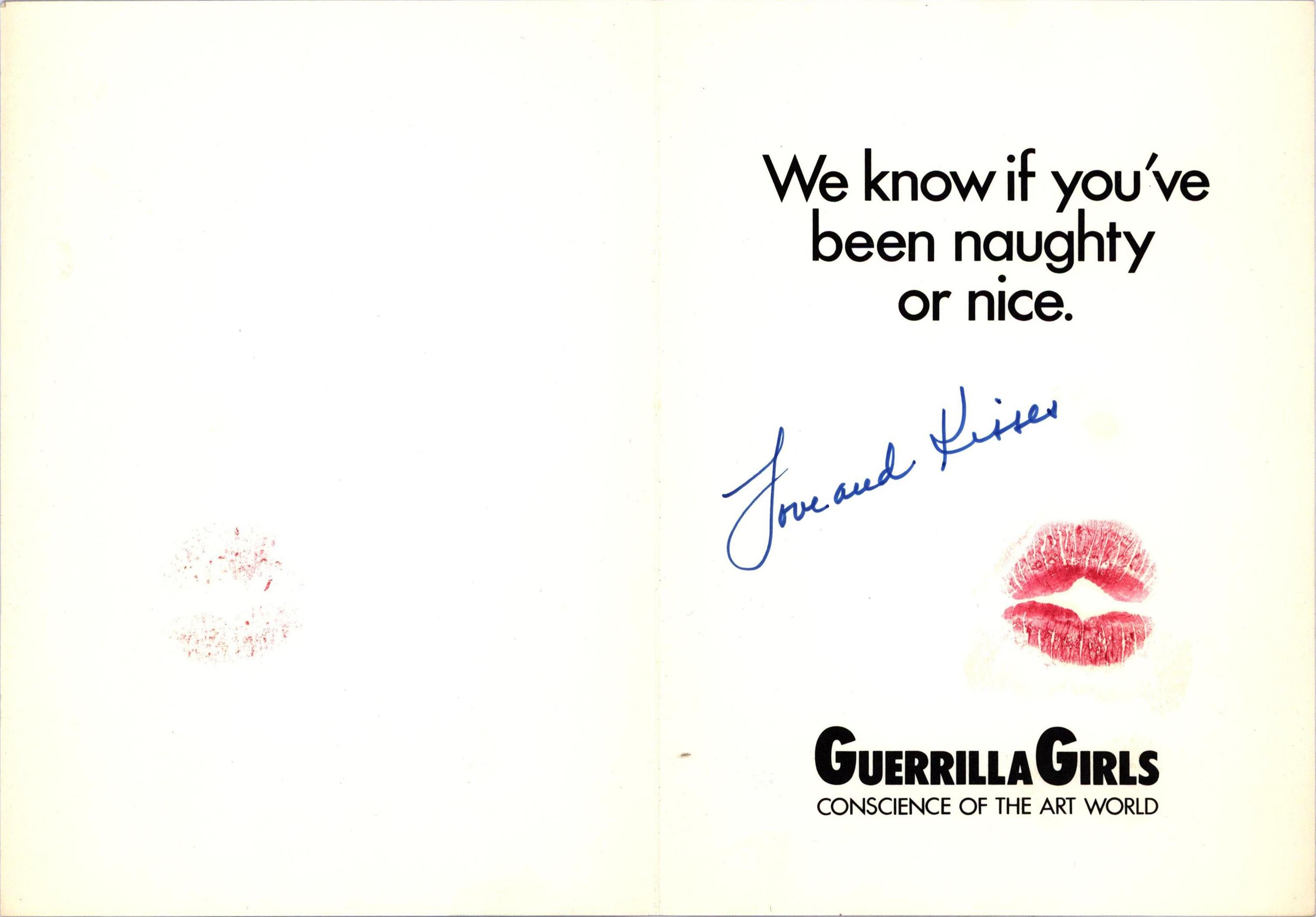 Tarjetas de anuncio de las Guerrilla Girls de los 90 (lote de 3) en venta 4