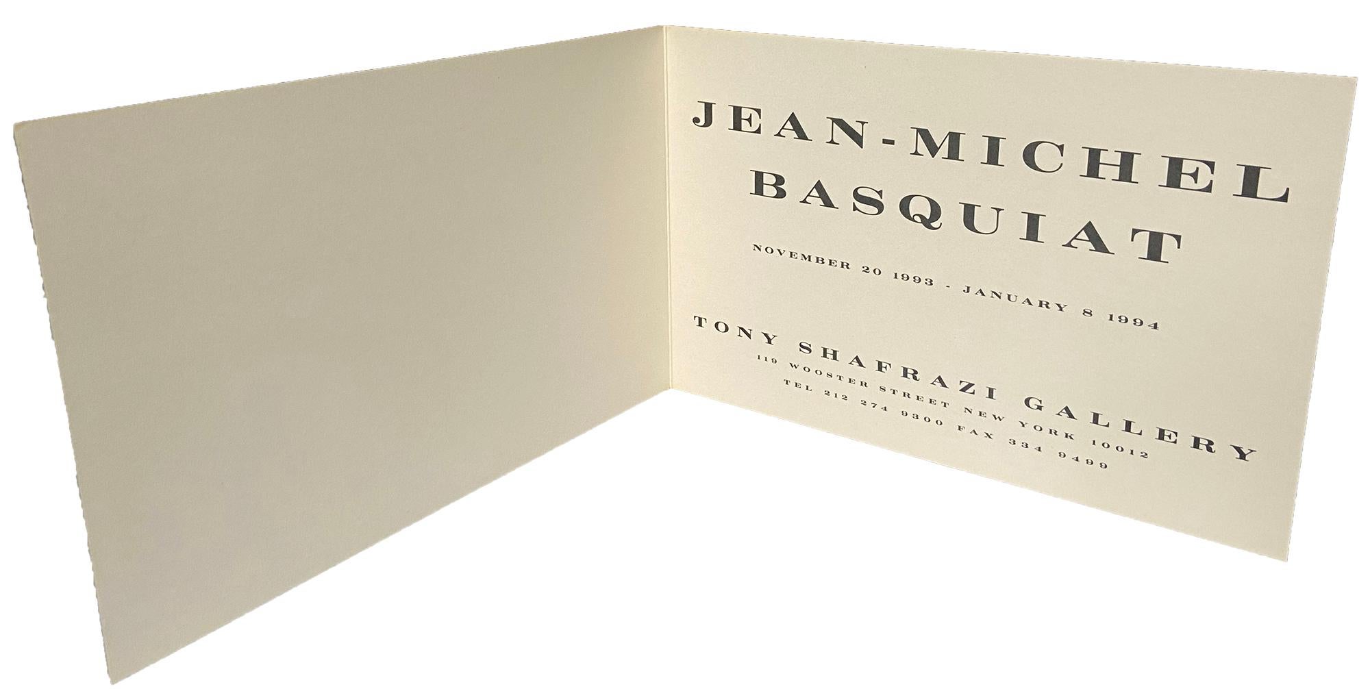 Vintage-Ankündigung der Galerie Basquiat, NY 1994 (Abstrakt), Print, von Jean-Michel Basquiat