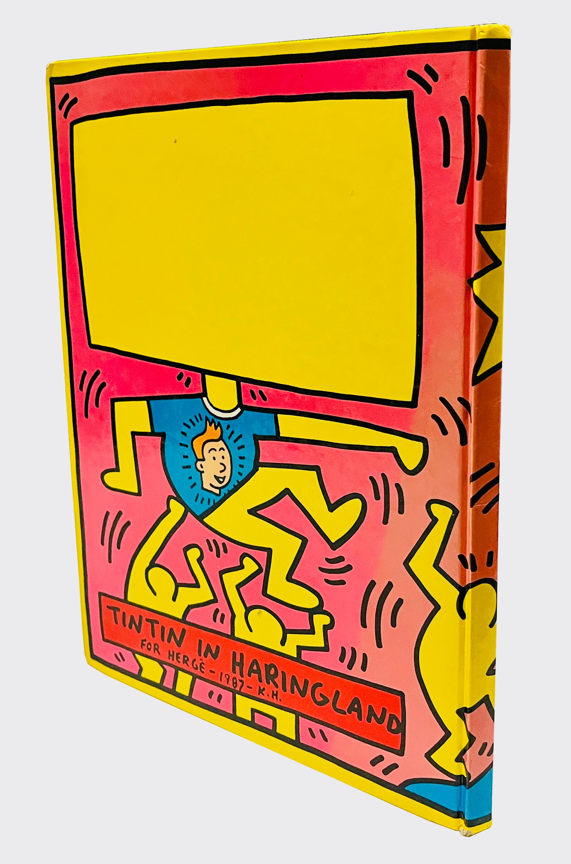 Rare original Keith Haring cover art (Keith Haring Nous Tintin) For Sale 1