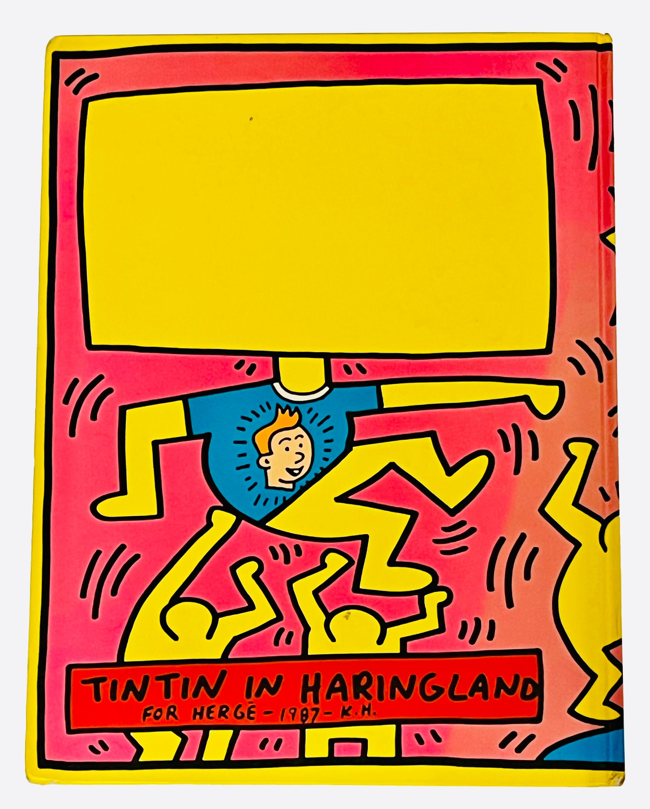 Rare original Keith Haring cover art (Keith Haring Nous Tintin) For Sale 5