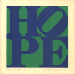 Robert Indiana HOPE 1983 (political advertisement card)