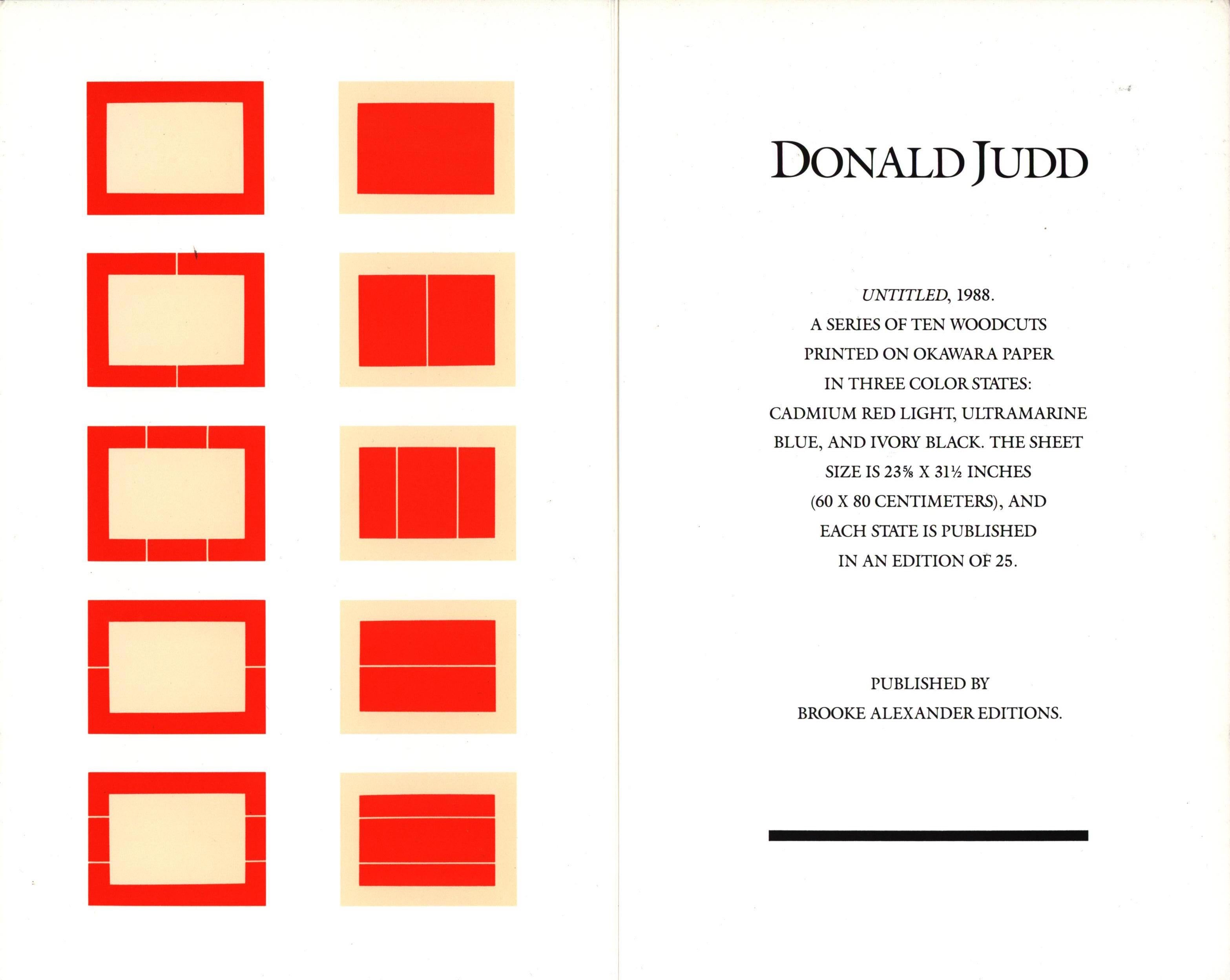 Donald Judd New York 1988 (annuncio) 2