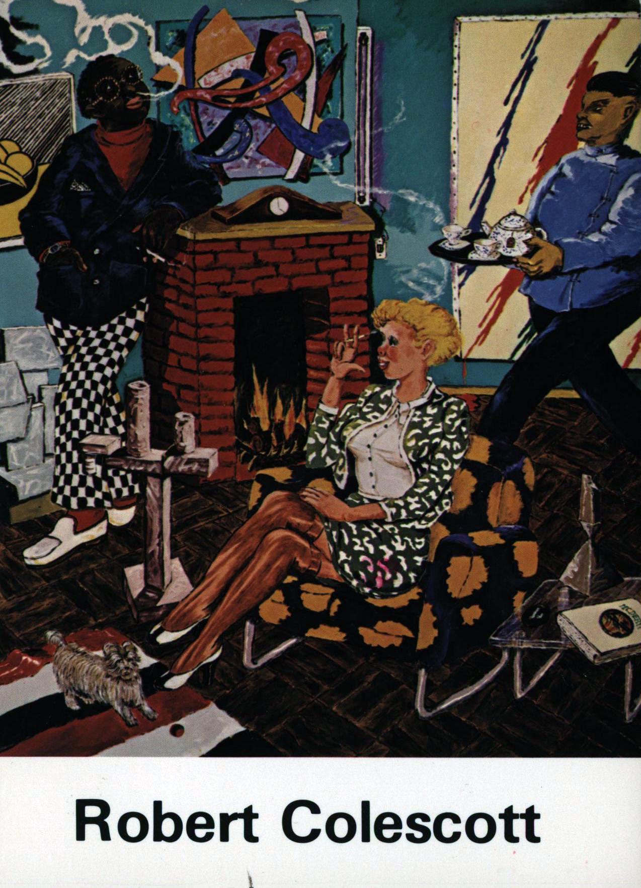 Robert Colescott Sémaphore 1980 :

Rare faire-part original des années 1980 publié à l'occasion de l'exposition de Robert Colescott à la Semaphore Gallery du 6 au 31 janvier 1980 ; 462 West Broadway, New York, NY. Comprend une illustration offset de