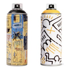 Used Limited edition Basquiat Keith Haring Spray Paint Cans