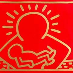 1980s Keith Haring record art (Keith Haring Christmas)