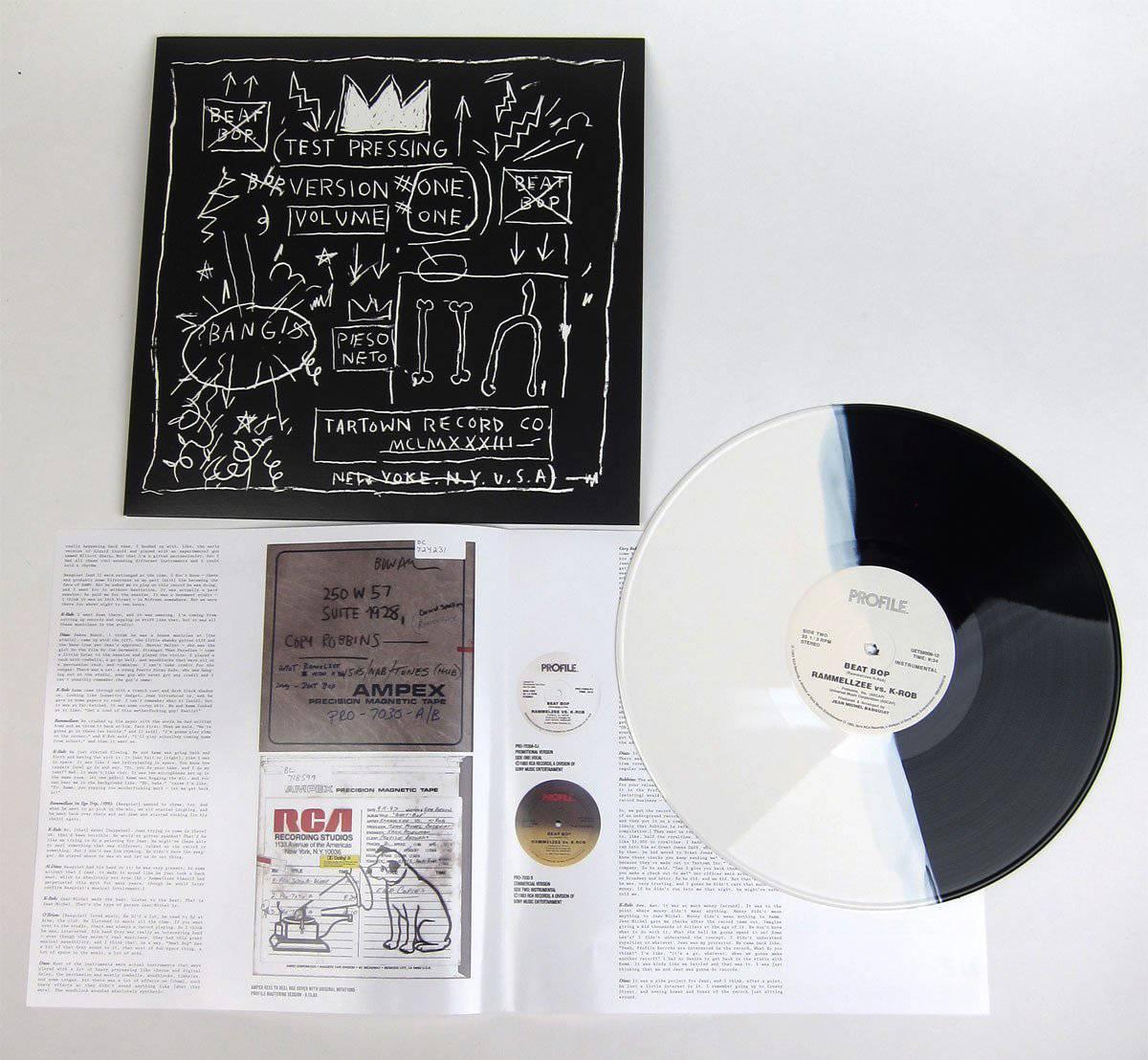 Basquiat Beat Bop 2014 (arte discografica di Basquiat): 
Stampa per il 30° anniversario dello storico disco in vinile Beat Bop di Basquiat (1983), con la copertina e la produzione firmate da Jean Michel e il marchio su licenza dell'Estate of