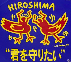 Rare 1980s Keith Haring Vinyl Record Art (Keith Haring Hiroshima)