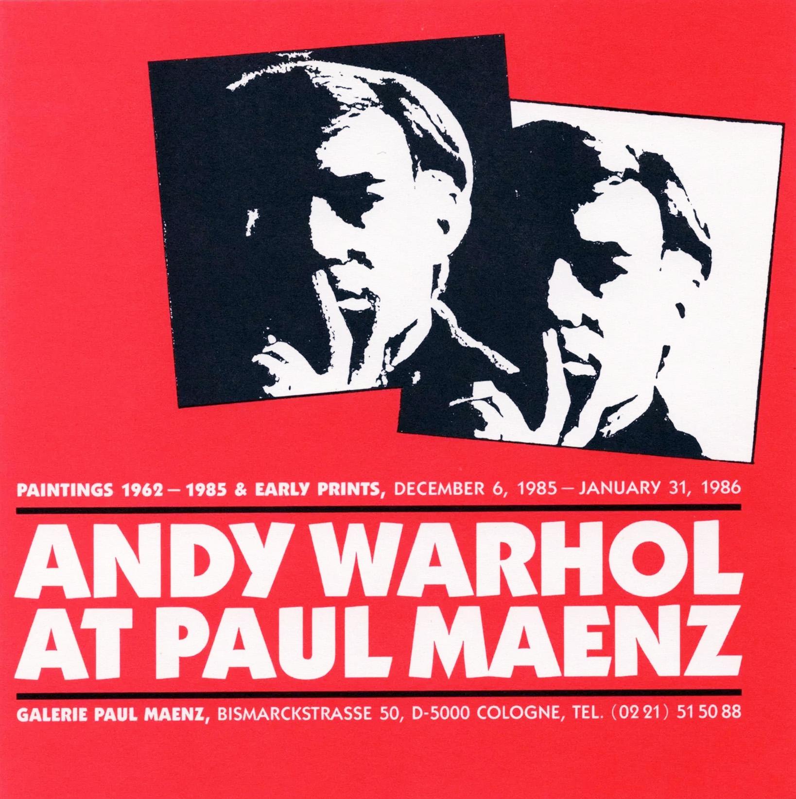 Andy Warhol Paul Maenz Gallery 1985 (annuncio) in vendita 1