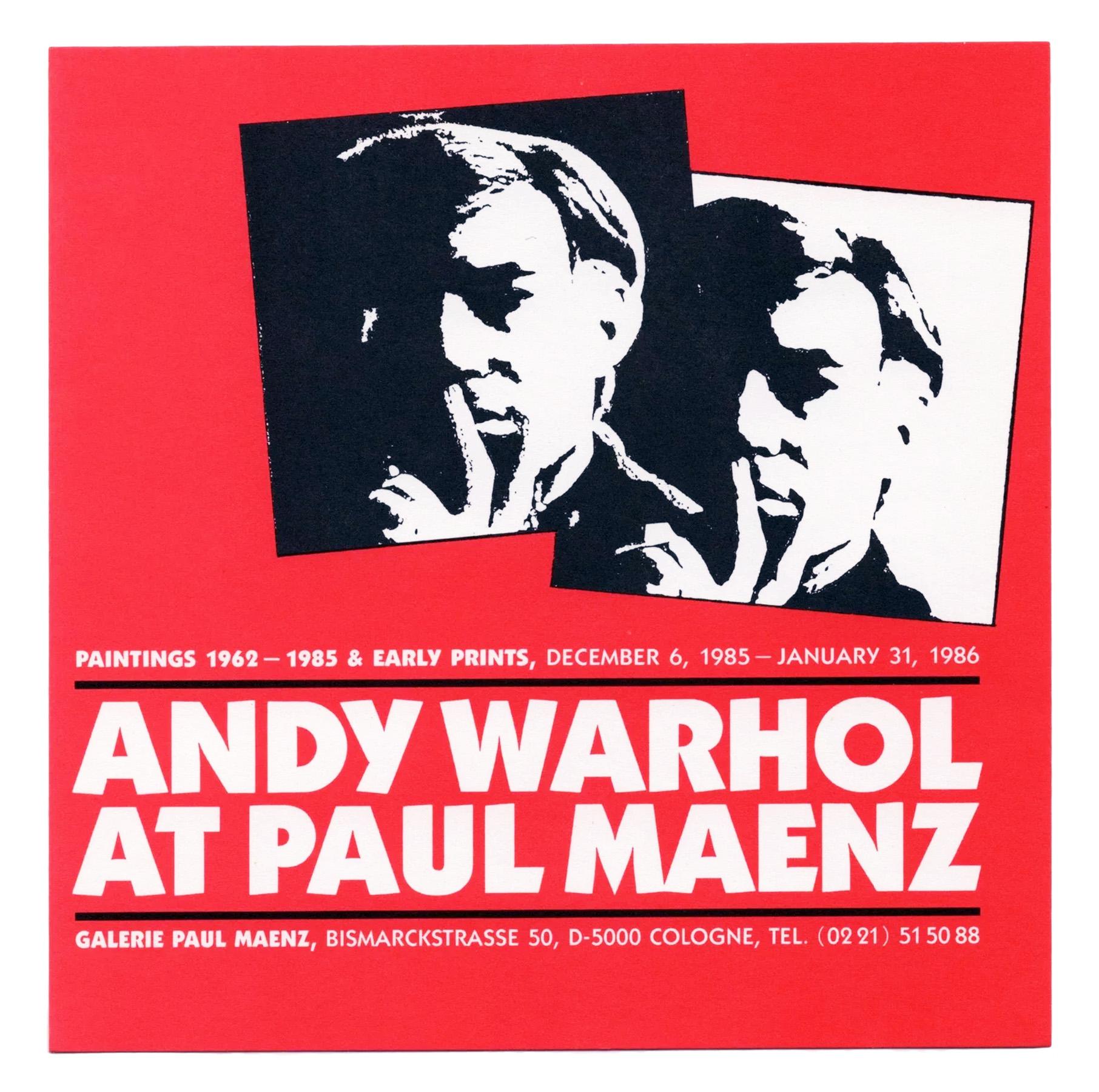 Andy Warhol Paul Maenz Gallery 1985 (annuncio) in vendita 4