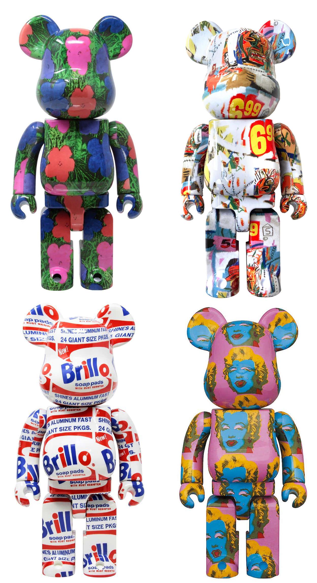 Andy Warhol Bearbrick 400% set of 4 (Warhol Be@rbrick)