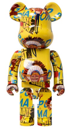 Used Andy Warhol Basquiat 1000% BE@RBRICK Figure (Warhol Basquiat Bearbrick)
