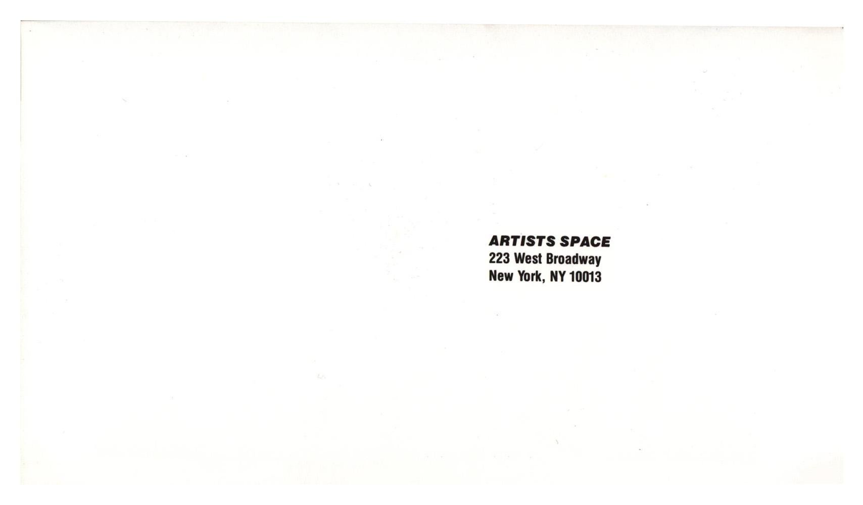 Barbara Kruger Artists Space 1987 (announcement) For Sale 5